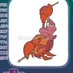 Disney's Sebastian Grumpy Crab Drumstick Cartoon Embroidery Designs - Instant Download