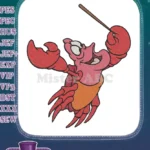 Disney's Little Mermaid Sebastian conductor crab embroidery designs - Instant Download
