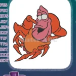 Sebastian the worried crab cartoon embroidery designs - Instant Download