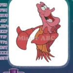 Happy Sebastian Crab from Disney Little Mermaid embroidery designs - Instant Download