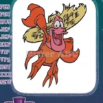 Disney's The Little Mermaid Sebastian happy crab embroidery designs - Instant Download