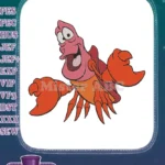Happy Sebastian Red Crab Disney Character Embroidery Designs - Instant Download