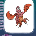Happy Disney The Little Mermaid Sebastian Crab embroidery designs - Instant Download