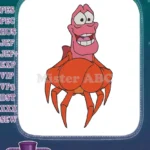 Smiling Sebastian the Red Crab Disney Character Embroidery Designs - Instant Download