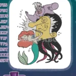 Ariel and Ursula's Magical Voice Contract Embroidery Designs - Instant Download