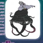 Ursula Sea Witch Octopus Villain Character Embroidery Designs - Instant Download