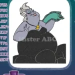 Ursula the Sea Witch and Eel Disney embroidery designs - Instant Download