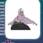 The Little Mermaid Ursula Sea Witch Villain Embroidery Designs - Instant Download