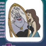 Vanessa Ursula Magic Mirror Scene Disney Embroidery Designs - Instant Download