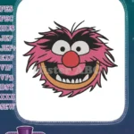 Wild Animal Muppet Pink Furry Face Embroidery Designs - Instant Download