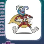 The Great Gonzo Muppet superhero running pose embroidery designs - Instant Download