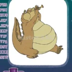 Happy Brown Alligator Playing Trumpet Jazz Music Embroidery Designs - Instant Download