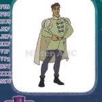 Handsome Prince in Green Tunic Cartoon Embroidery Designs - Instant Download