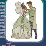 Disney Princess Tiana Prince Naveen Royal Wedding Embroidery Designs - Instant Download