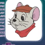 Bernard Mouse Cartoon Character Embroidery Designs for Kids and Adults - Instant Download