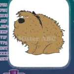 Duke Secret Life of Pets big shaggy dog embroidery designs - Instant Download