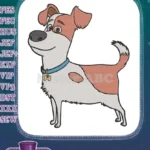 Adorable Secret Life of Pets Max dog embroidery designs - Instant Download