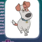 Max Secret Life Pets dog cartoon embroidery designs - Instant Download