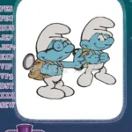 Brainy and Hefty Smurfs Adventure Exploration Embroidery Designs - Instant Download