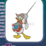 Classic Disney Donald Duck Musketeer Fencing Embroidery Designs - Instant Download