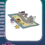 Tom and Jerry Relaxing Summer Vacation Embroidery Designs - Instant Download