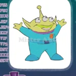 Toy Story Little Green Man Alien Machine Embroidery Designs - Instant Download