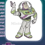 Smiling Buzz Lightyear Toy Story space ranger embroidery designs - Instant Download