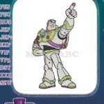 Disney Pixar Buzz Lightyear heroic pointing space ranger embroidery designs - Instant Download