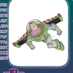 Buzz Lightyear Dynamic Flying Pose Toy Story Embroidery Designs - Instant Download