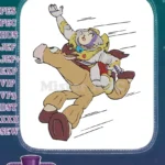 Buzz Lightyear riding Bullseye fast Toy Story embroidery designs - Instant Download