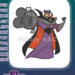 Emperor Zurg Toy Story villain with blaster embroidery designs - Instant Download