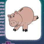 Adorable Hamm Toy Story piggy bank character embroidery designs - Instant Download