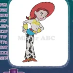 Sassy Jessie Cowgirl Toy Story embroidery designs with red hat - Instant Download
