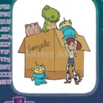 Toy Story Sunnyside box friends embroidery designs Jessie Rex Hamm Aliens - Instant Download