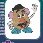Toy Story Mr Potato Head waving cartoon character embroidery designs - Instant Download