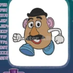 Funny Mr Potato Head Toy Story movie character embroidery designs - Instant Download