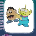 Mr. Potato Head and Alien Toy Story embroidery designs - Instant Download