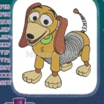 Slinky Dog Toy Story character embroidery designs - Instant Download