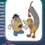 Classic Toy Story Mr Potato Head Slinky Dog character embroidery designs - Instant Download