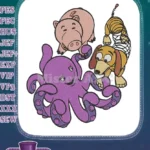 Toy Story Octopus Pig Slinky Dog Character embroidery designs - Instant Download