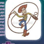 Woody Toy Story Cowboy Lasso Character Embroidery Designs - Instant Download