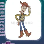 Woody Toy Story Cowboy Sheriff Tipping Hat Embroidery Designs - Instant Download