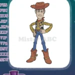 Classic Woody Toy Story Cowboy Character Embroidery Designs - Instant Download