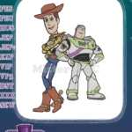 Toy Story Woody and Buzz Lightyear Friendship Embroidery Designs - Instant Download