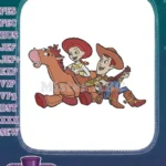 Toy Story Woody Jessie Bullseye playing guitar embroidery designs - Instant Download