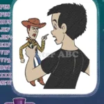 Angry Woody and startled Sid Toy Story embroidery designs - Instant Download