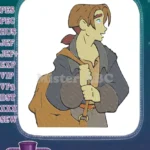 Detailed Jim Hawkins Treasure Planet movie character embroidery designs - Instant Download