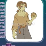 Jim Hawkins holding a mysterious orb from Treasure Planet embroidery designs - Instant Download