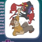 Heroic Jim Hawkins Confronts Red Crab-like Villain Embroidery Designs - Instant Download