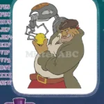 Treasure Planet John Silver robotic arm holding orb embroidery designs - Instant Download